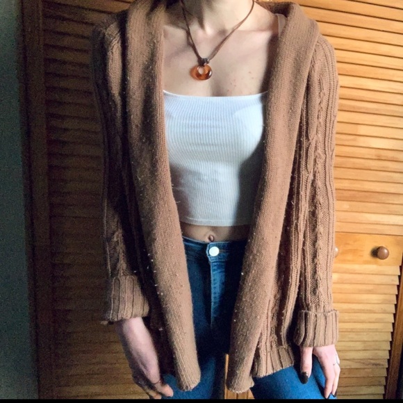 H&M Sweaters - ❤️ Knit Camel Brown Open Cardigan Sweater